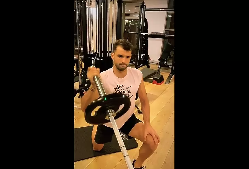 Тренировка във фитнеса с Григор Димитров - Тенис