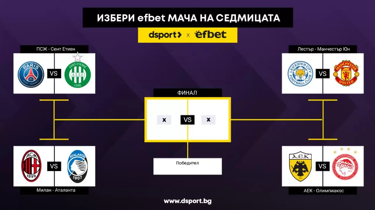 Dsport и efbet търсят най-интересния мач на седмицата - Световен футбол