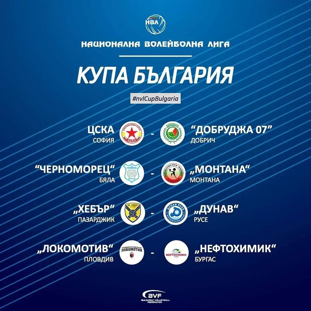 Стана ясна програмата за 1/4-финалите за Купата