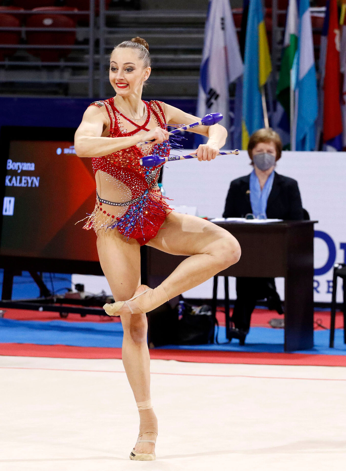 Боряна Калейн на позиция за сребро в многобоя след първите два потока на СК София - Художествена гимнастика