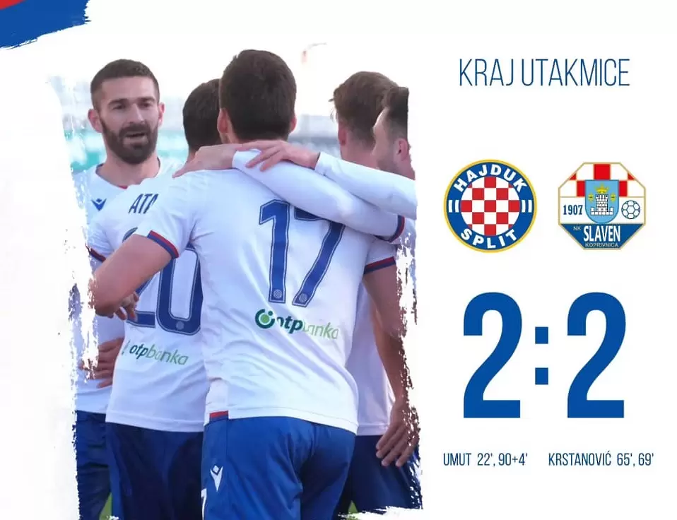 Кристиан Димитров с цял мач при равенство на Хайдук у дома