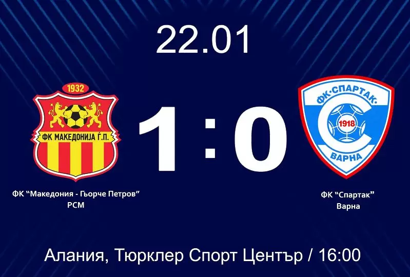 Пороен дъжд и градушка прекратиха контролата на Спартак в Алания