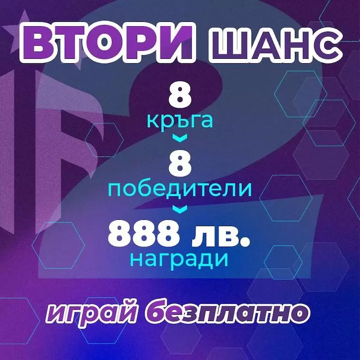 888 лв. в награди за Първа Лига фентъзи футбол с “Втори шанс”!