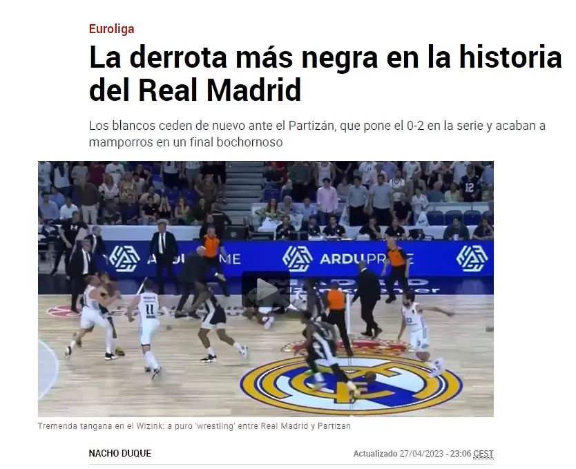 Marca: Най-черната загуба в историята на Реал