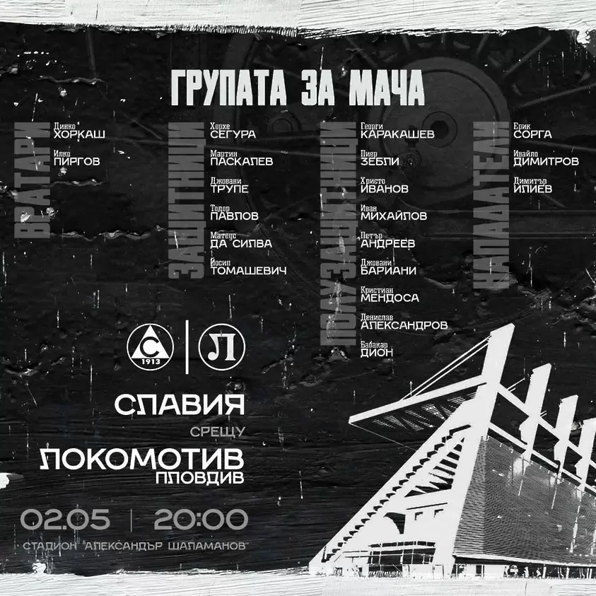 Локомотив Пловдив без двама срещу Славия, други двама се завръщат