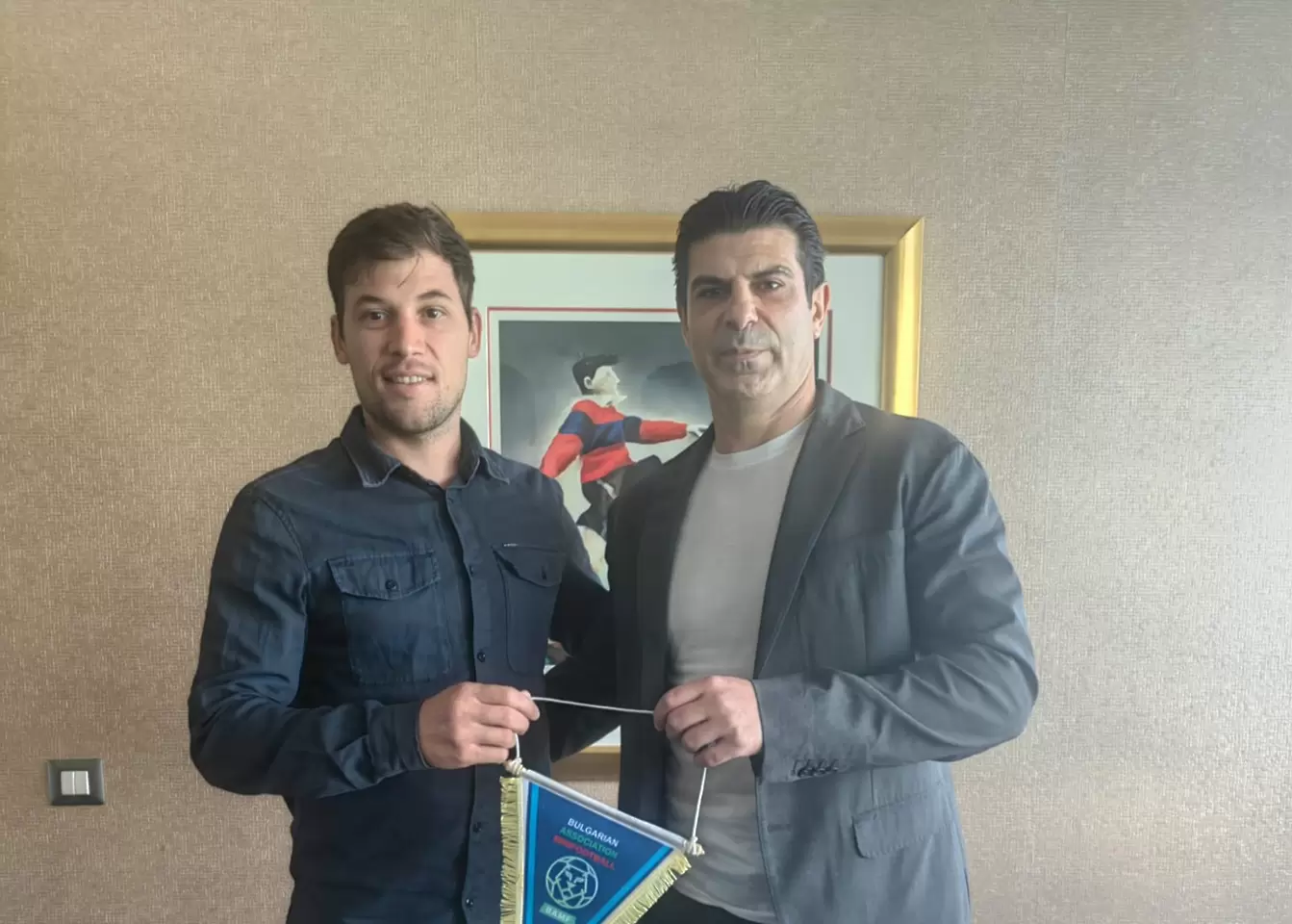 Среща между Георги Иванов - Гонзо и Петър Дилчев / facebook.com/B.A.Minifootball