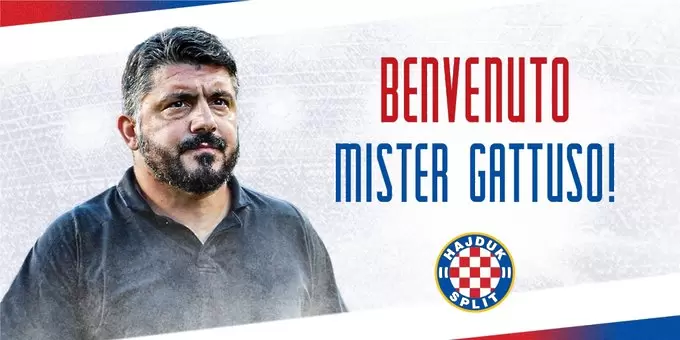 Дженаро Гатузо застана начело на Хайдук Сплит / x.com/hajduk