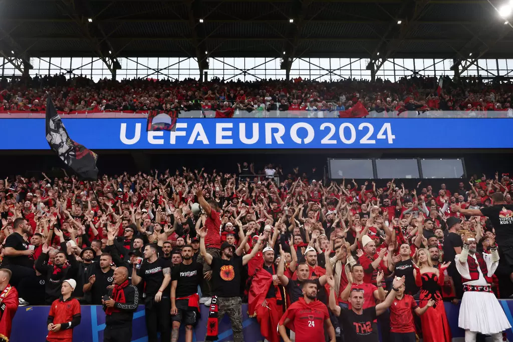 Албания ще отнесе глоба от УЕФА заради феновете си / Getty Images 
