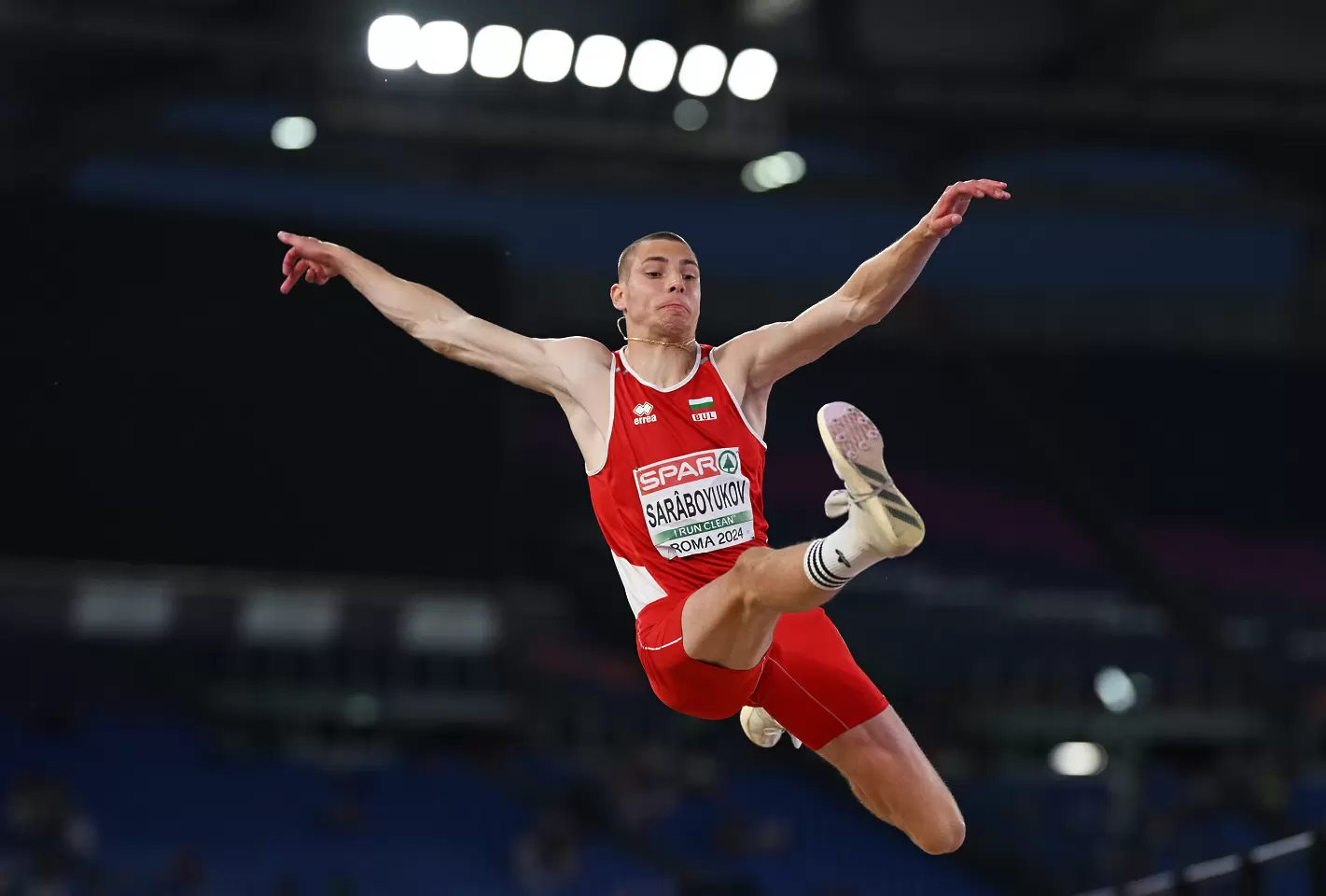 Божидар Саръбоюков не успя да стигне до финала на скок на дължина / Getty Images