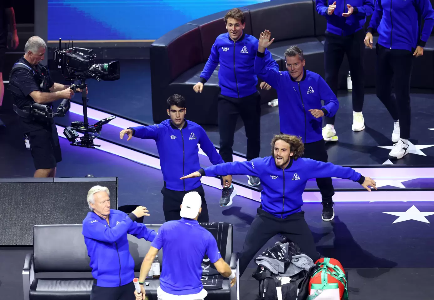 Радостта на отбора на Европа по време на Laver Cup / Getty Images