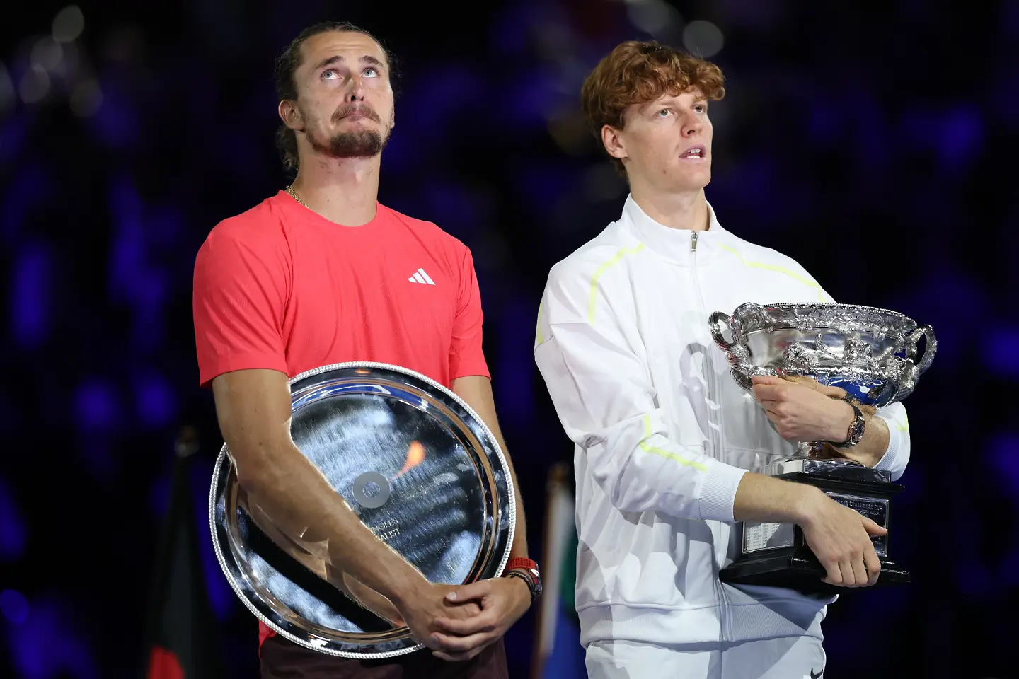 Александър Зверев и Яник Синер след финала на Australian Open / Getty Images