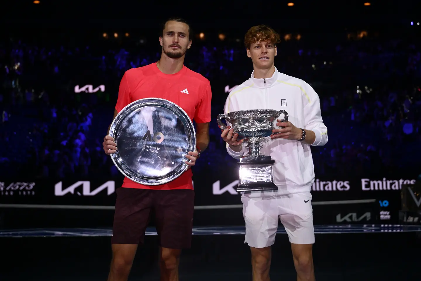 Александър Зверев и Яник Синер след финала на Australian Open / Getty Images