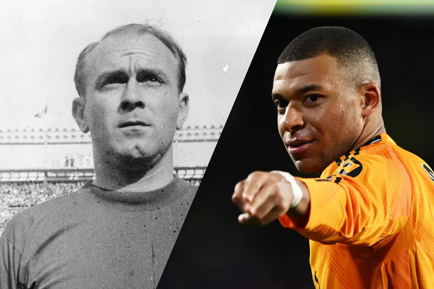 Алфредо Ди Стефано и Килиан Мбапе / Getty Images