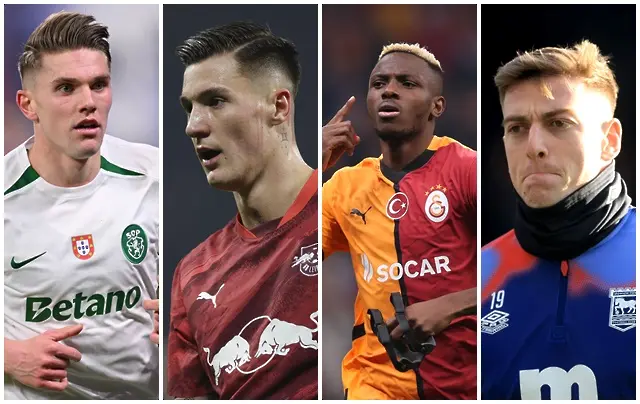 Виктор Гьокереш, Бенямин Шешко, Виктор Осимен, Лиам Делап / Getty Images