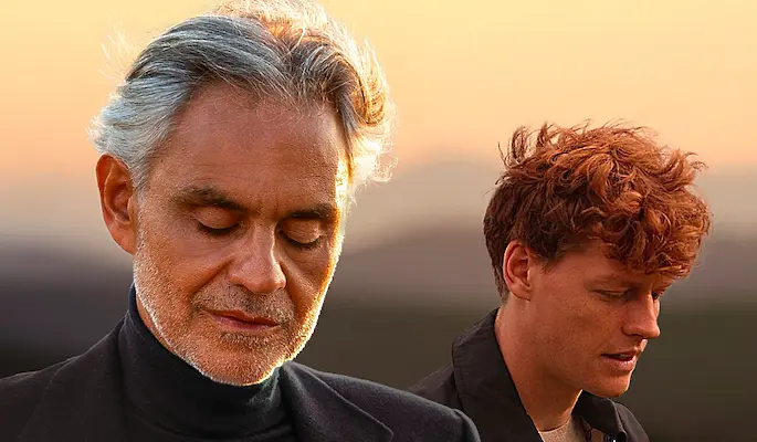 Андреа Бочели, Яник Синер / YouTube/Andrea Bocelli