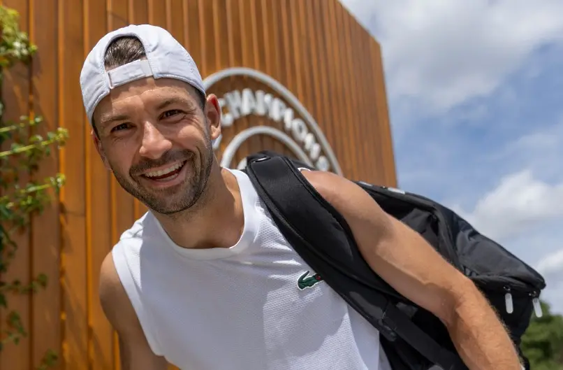 Григор Димитров вече тренира за Уимбълдън / x.com/Wimbledon