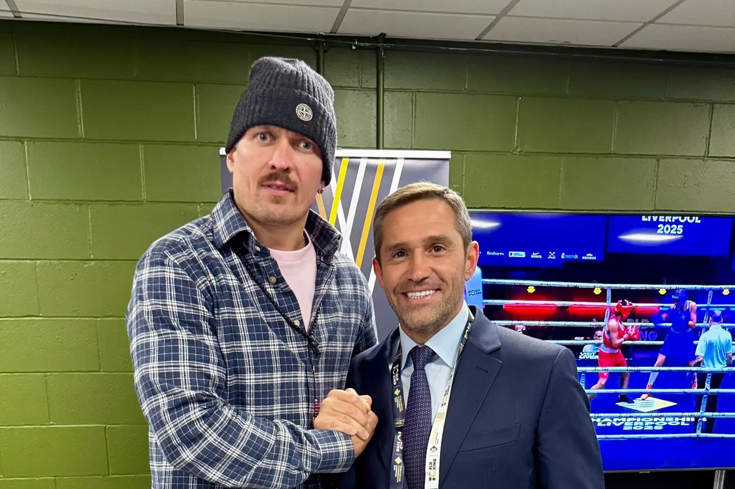 Олександър Усик и Красимир Инински / facebook.com/BulgarianBoxingFederation