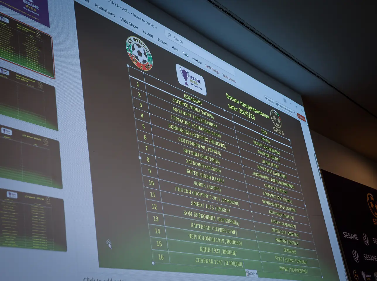 Жребият за Sesame Купа на България / startphoto.bg