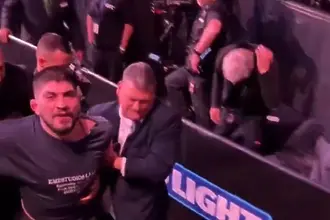 Масов бой, арести и доживотни забрани след UFC 322 (ВИДЕО)