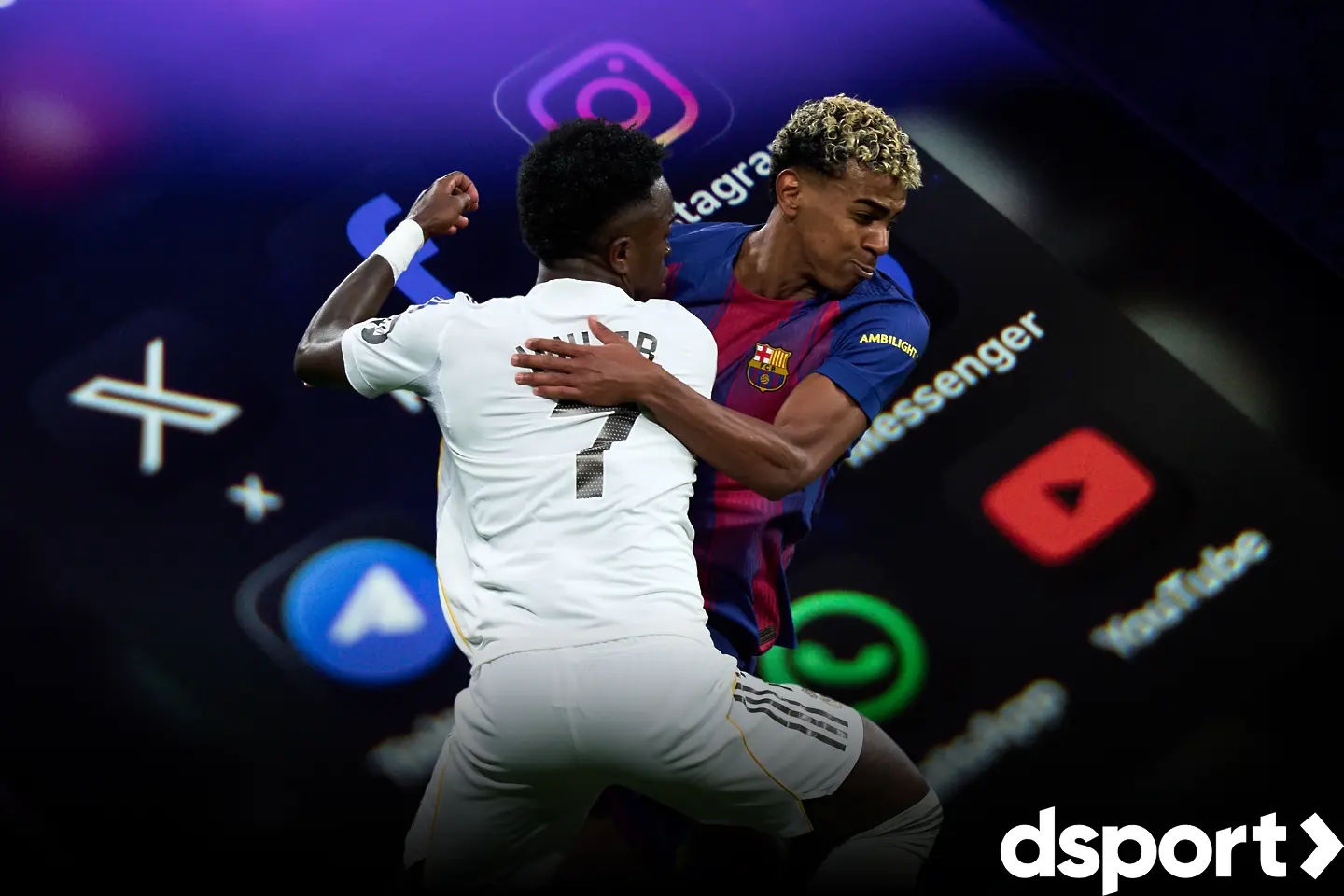 Ламин Ямал, Винисиус, Реал Мадрид и Барселона са най-чести жертви на тормоз в социалните мрежи / СНИМКИ: Getty Images; КОЛАЖ: Dsport.bg