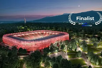 Проектът за реконструкция на стадион „Българска армия“ е финалист в Archello Awards 2025
