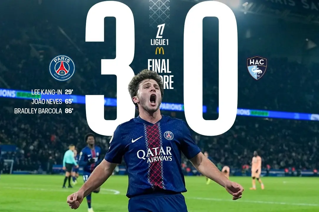 Жоао Невеш, ПСЖ - Льо Авър 3:0 / x.com/PSG_inside