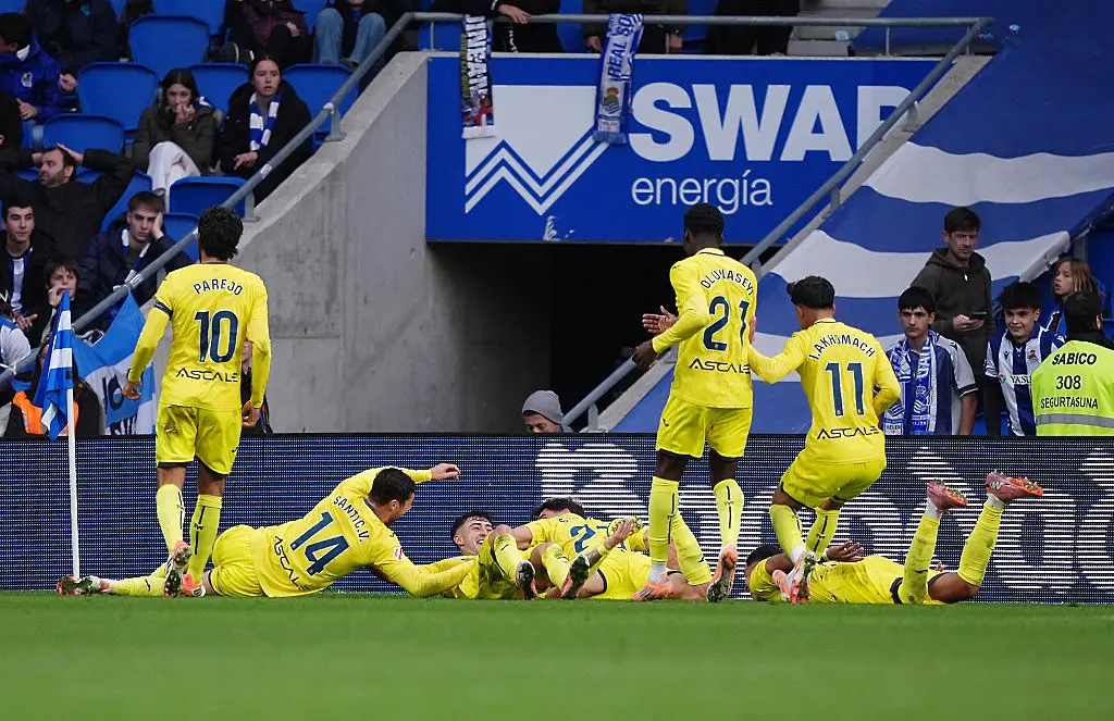 Виляреал се радва след гол / Getty Images 