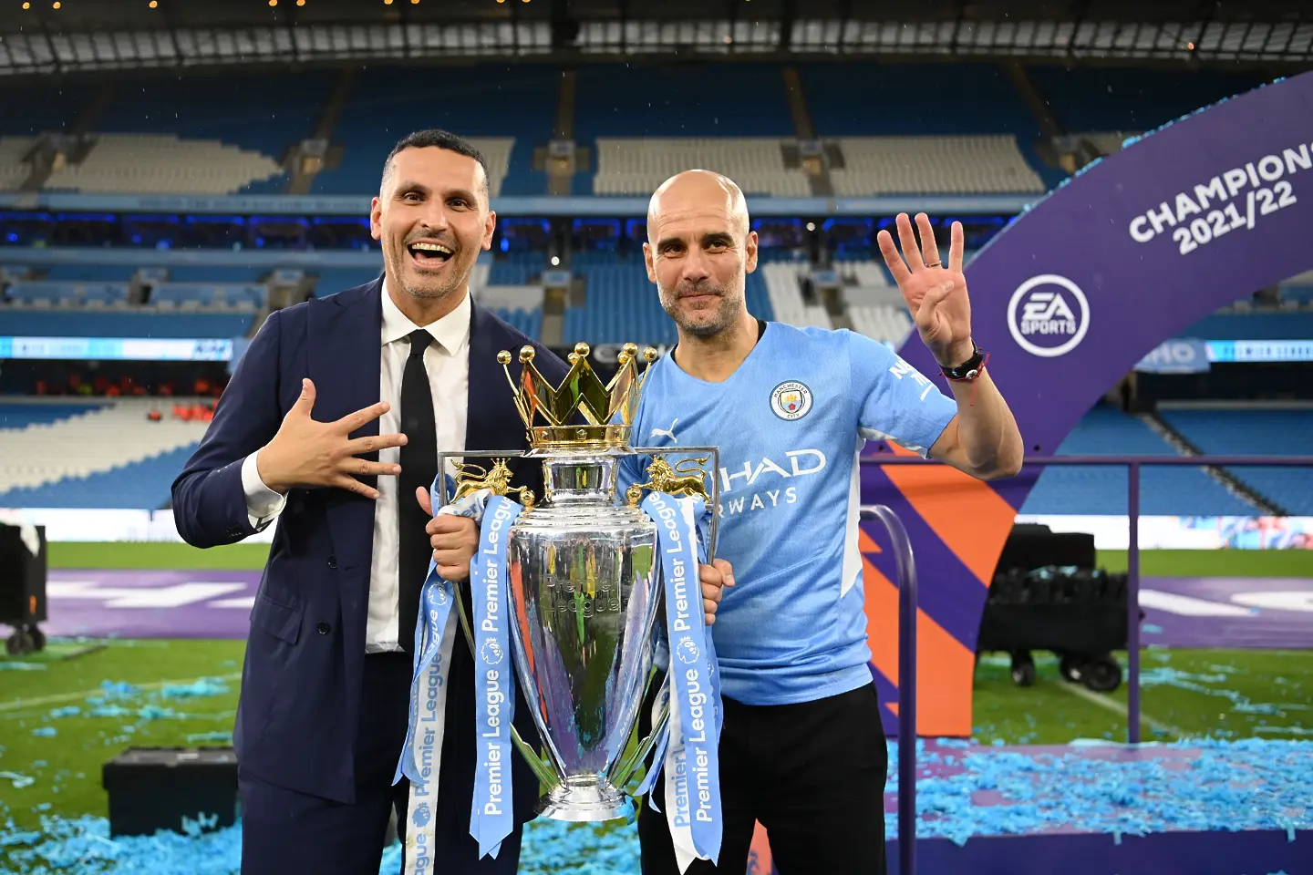 Халдун Ал Мубарак заедно с Хосеп Гуардиола / Getty Images