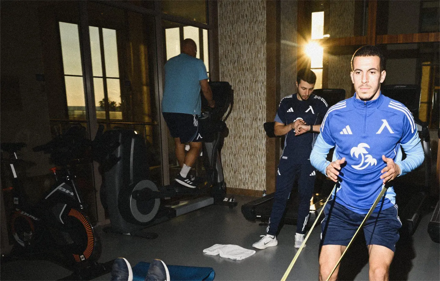 Акрам Бурас тренира във фитнеса / facebook.com/levskiofficial