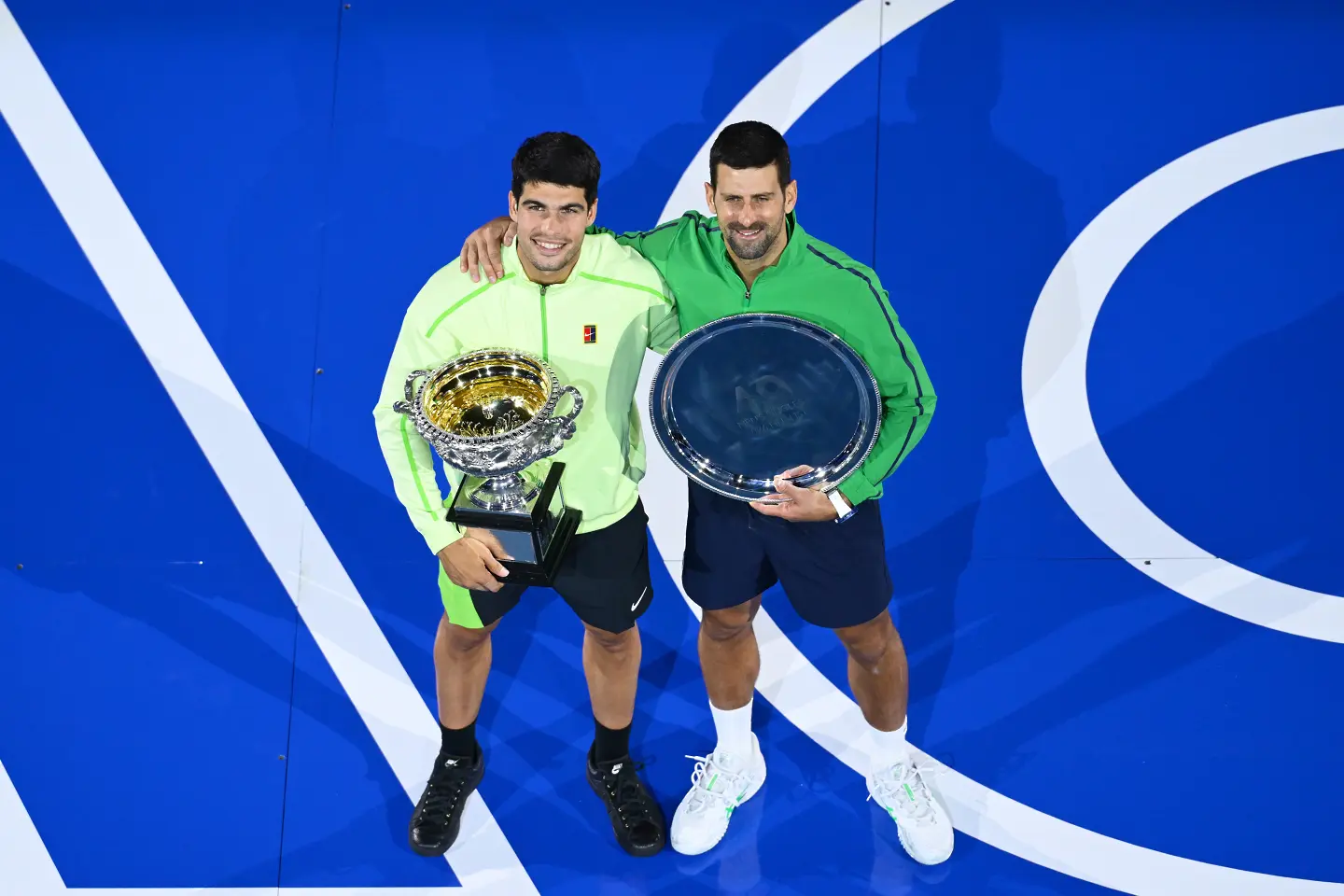 Карлос Алкарас и Новак Джокович / Getty Images