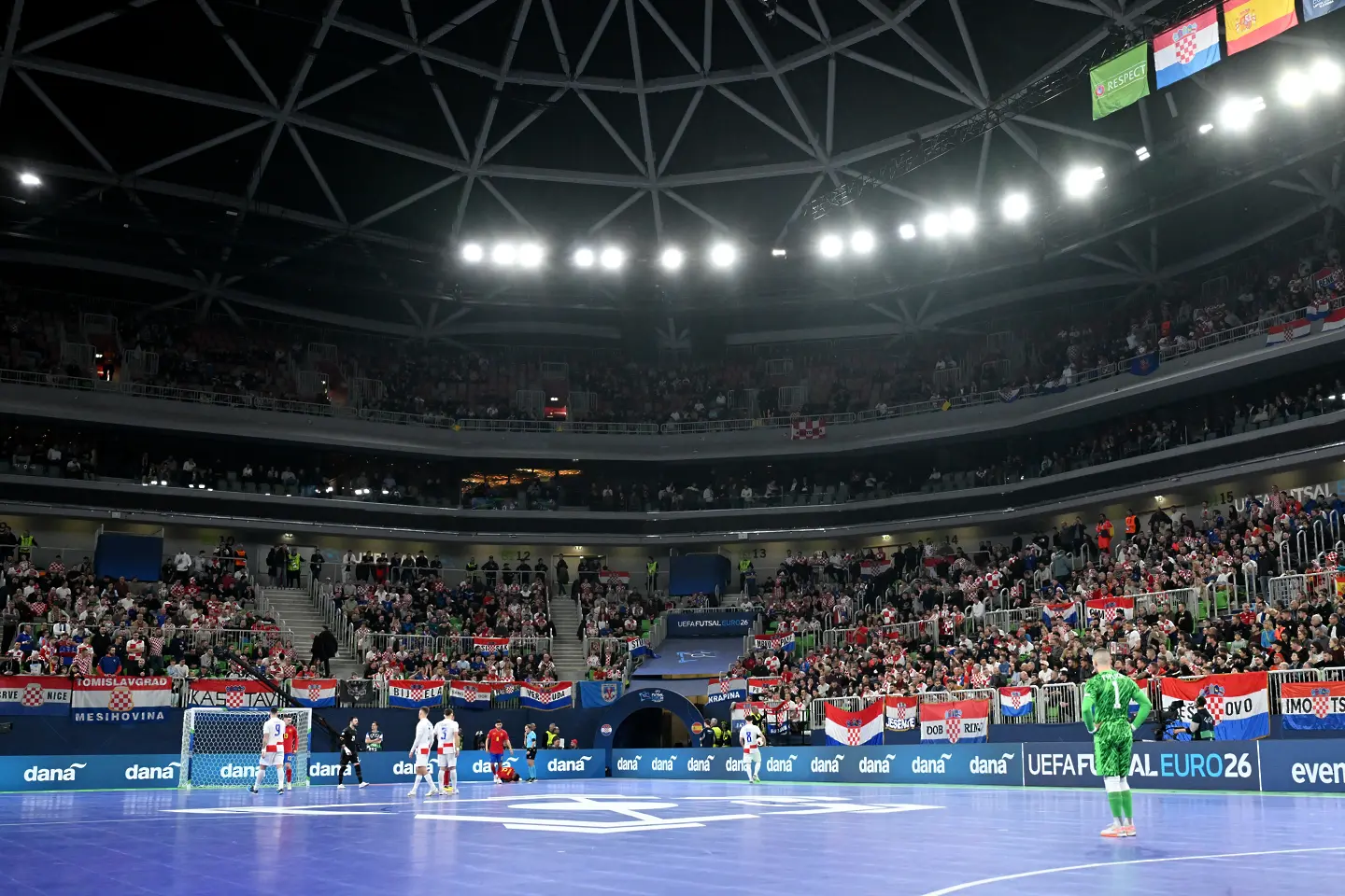 Арена Стожица на футзалния сблъсък Испания - Хърватия / Getty Images