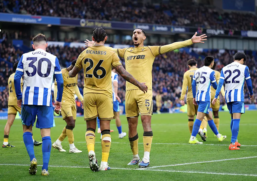 Кристъл Палас празнува гол срещу Брайтън / Getty Images 