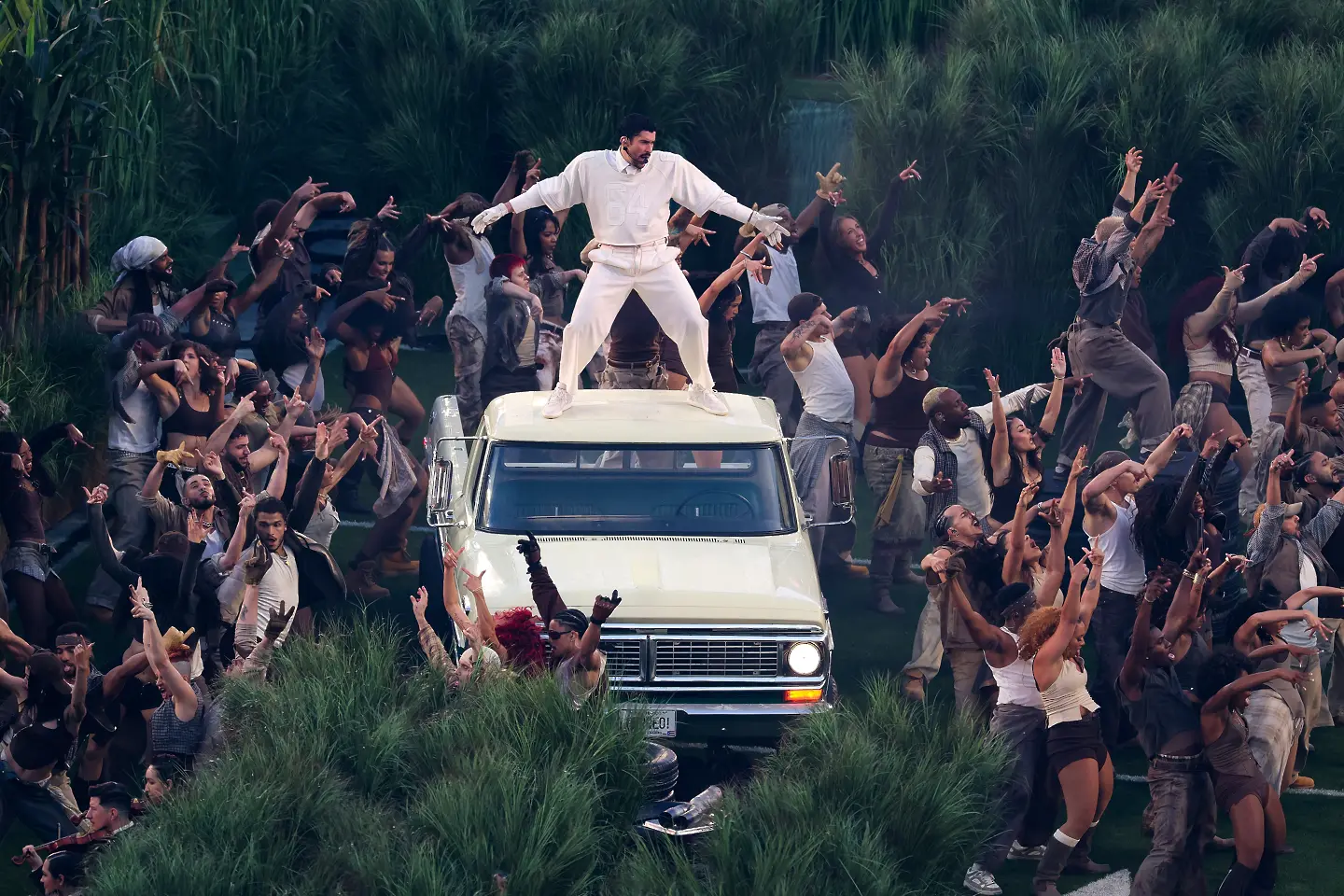 Шоуто на Bad Bunny на полувремето на Super Bowl не успя да счупи рекордите / Getty Images