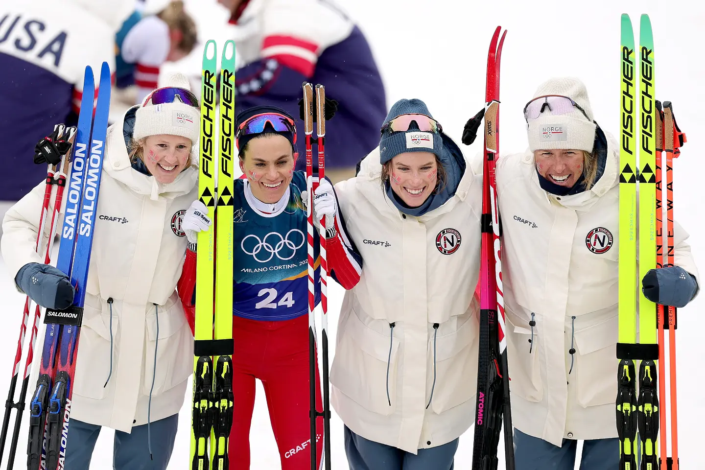 Кристин Фоснес, Астрид Слинд, Каролине Симпсон-Ларсен и Хайди Венг / Getty Images