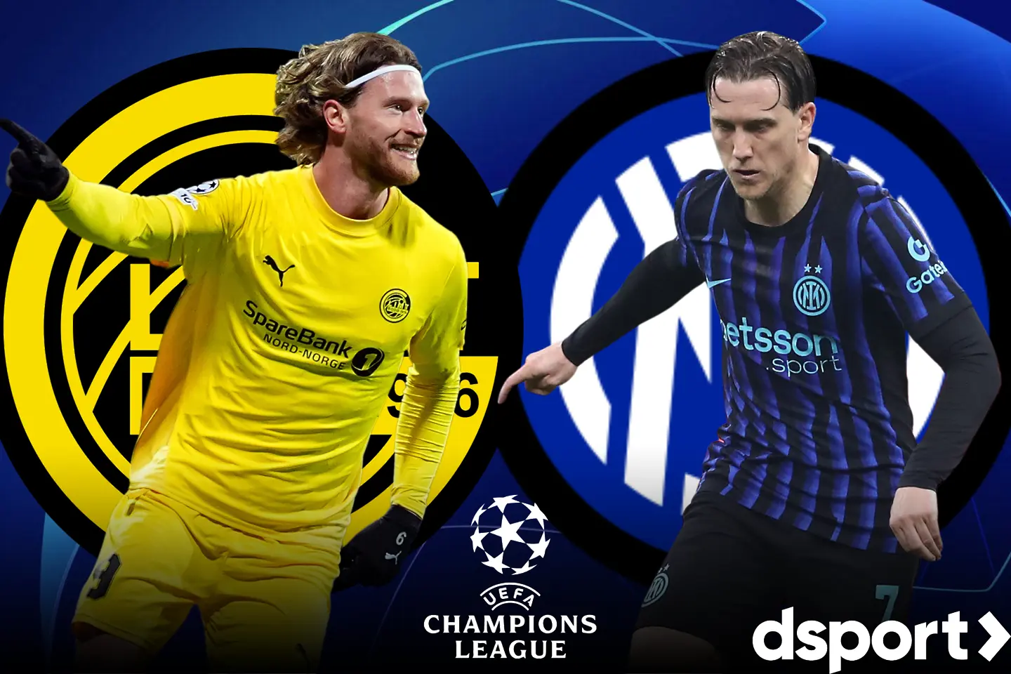 На живо: Будьо Глимт - Интер (Съставите)