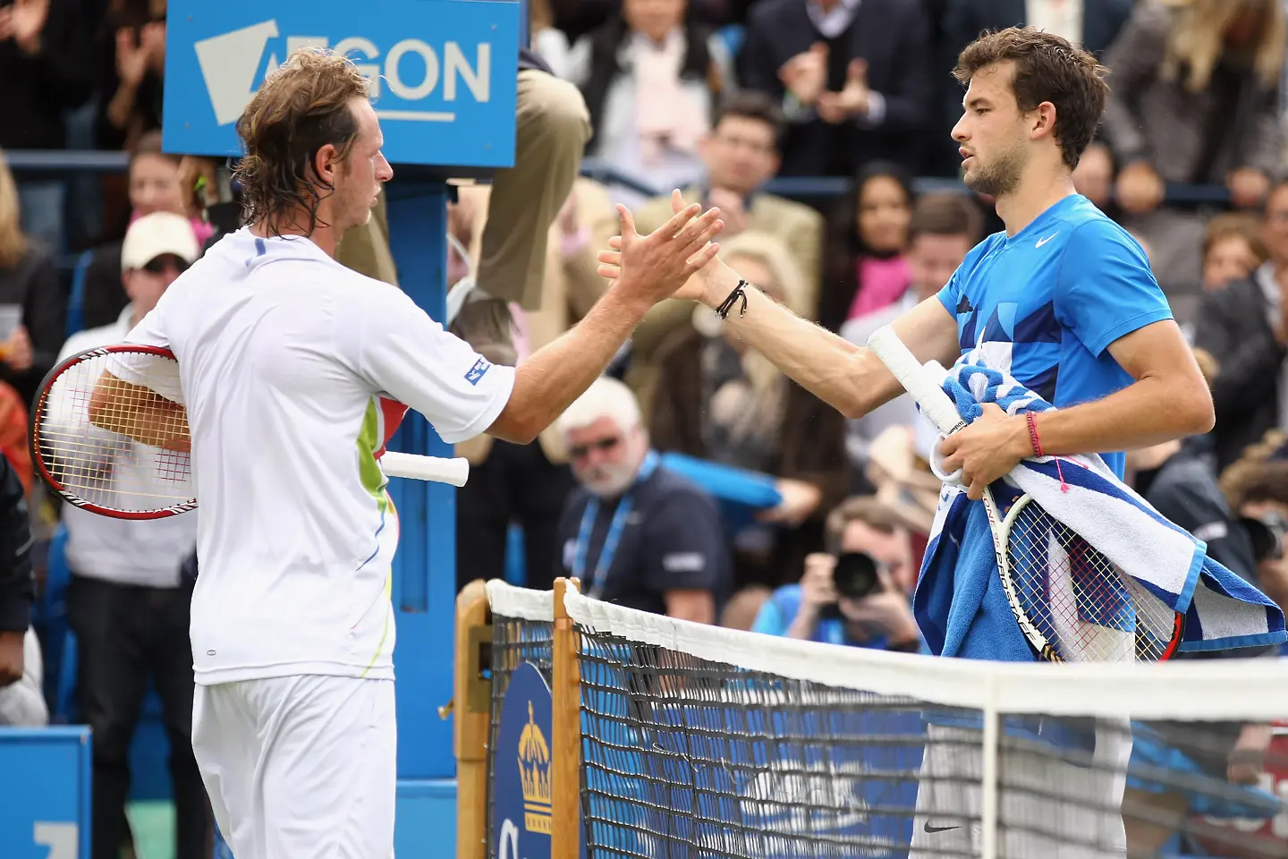 Давин Налбандиян и Григор Димитров през 2012 година / Getty Images