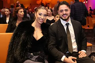 Карлос Насар със своята приятелка на Спортист №1 на България