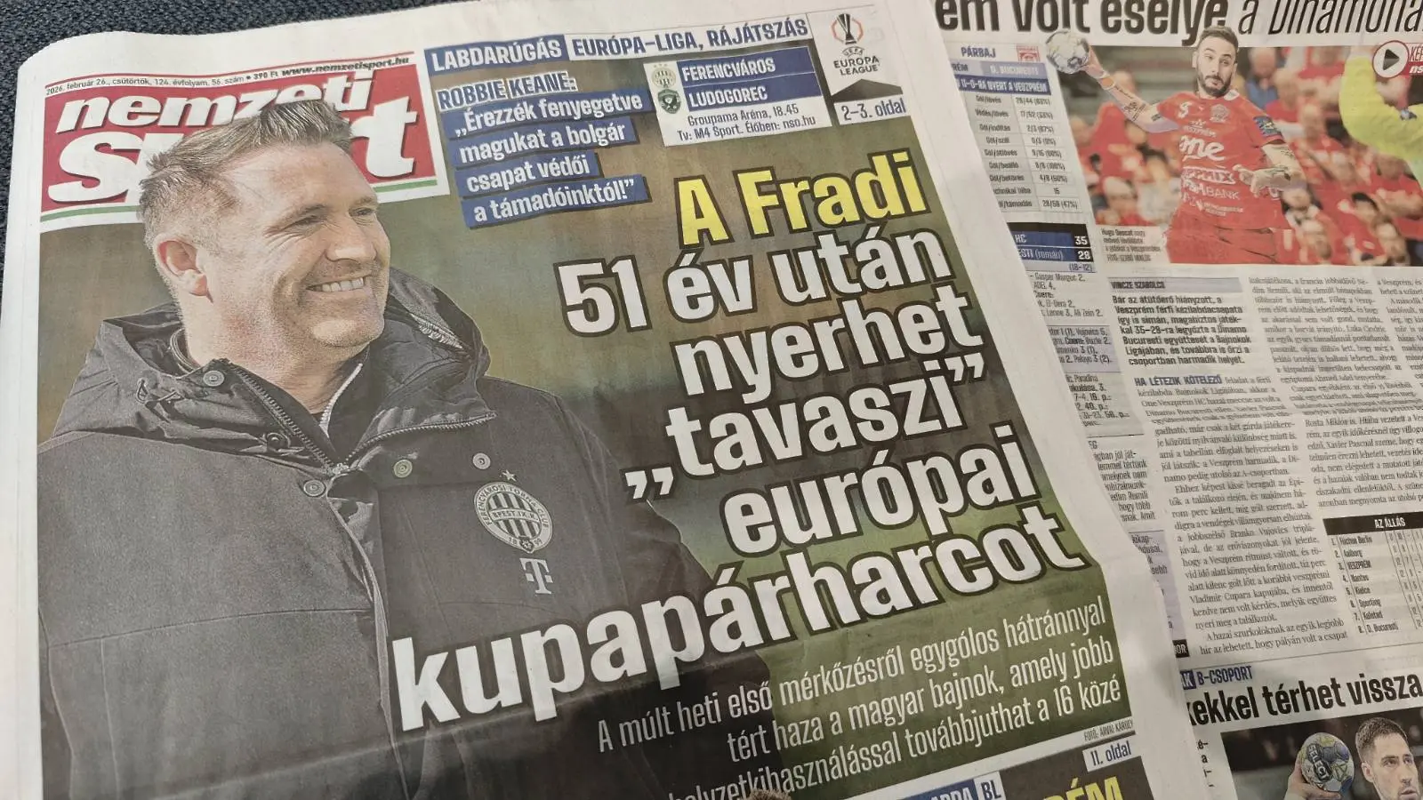 Ференцварош търси класиране след 51 години, Роби Кийн иска натиск на защитниците на Лудогорец