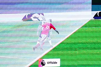 Президентът на Ла Лига Хавиер Тебас, заедно с ключови фигури от ис...