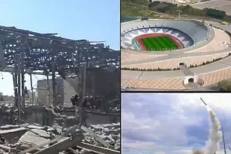 Ракети превърнаха в руини най-голямата спортна зала в Техеран (ВИДЕО)