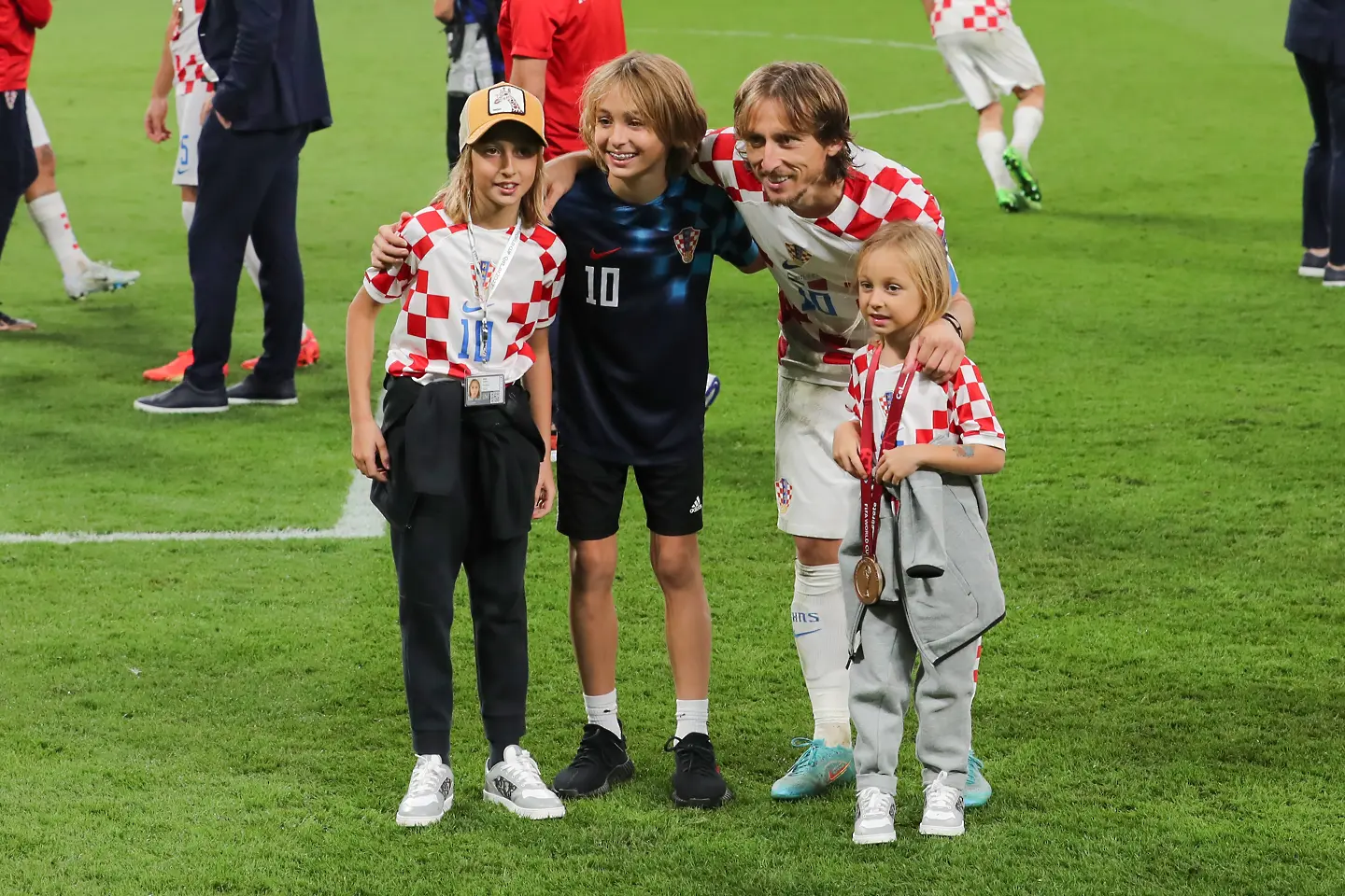 Лука Модрич със семейството си / Getty Images