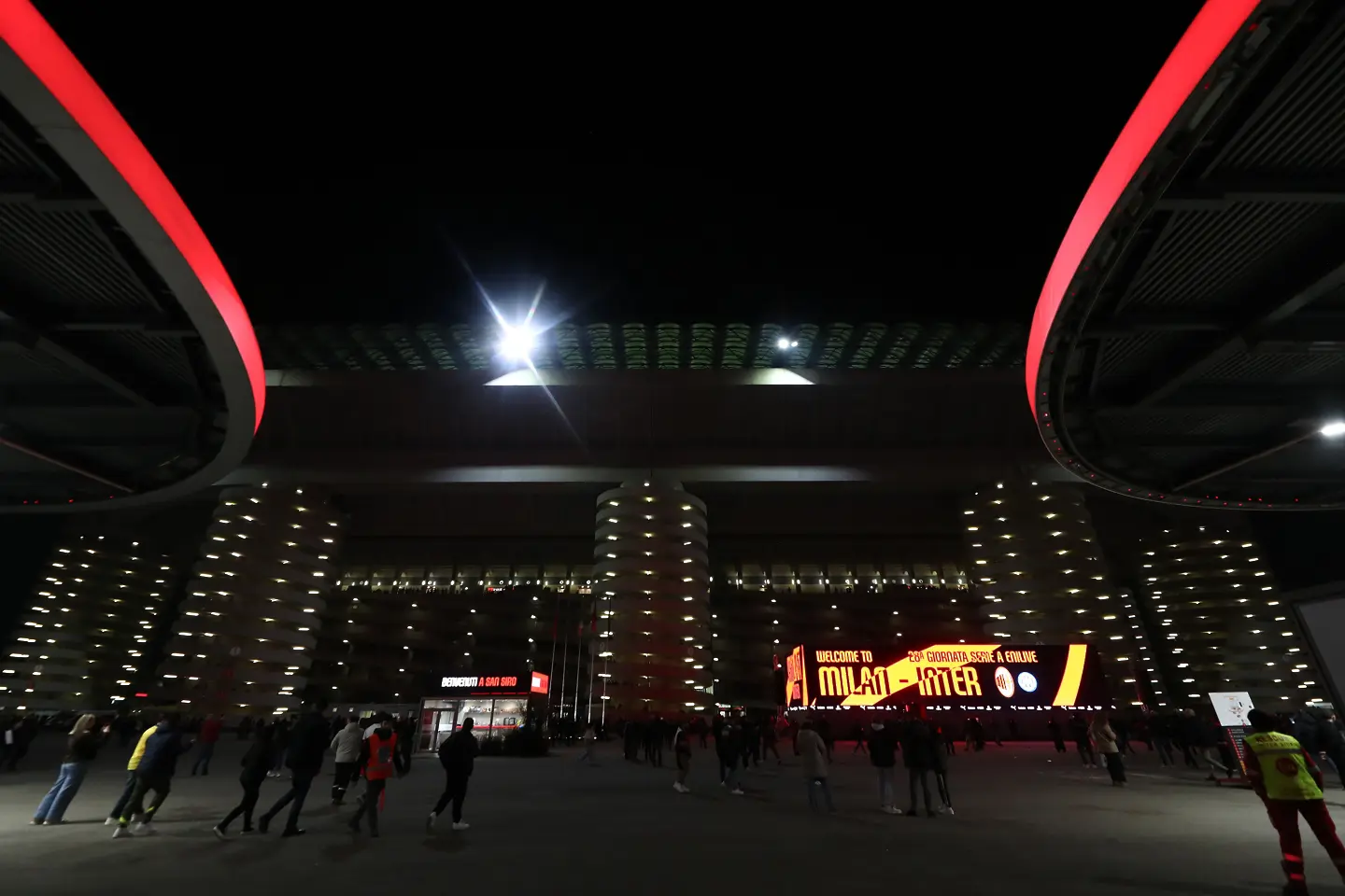 Сан Сиро преди Милан - Интер / Getty Images