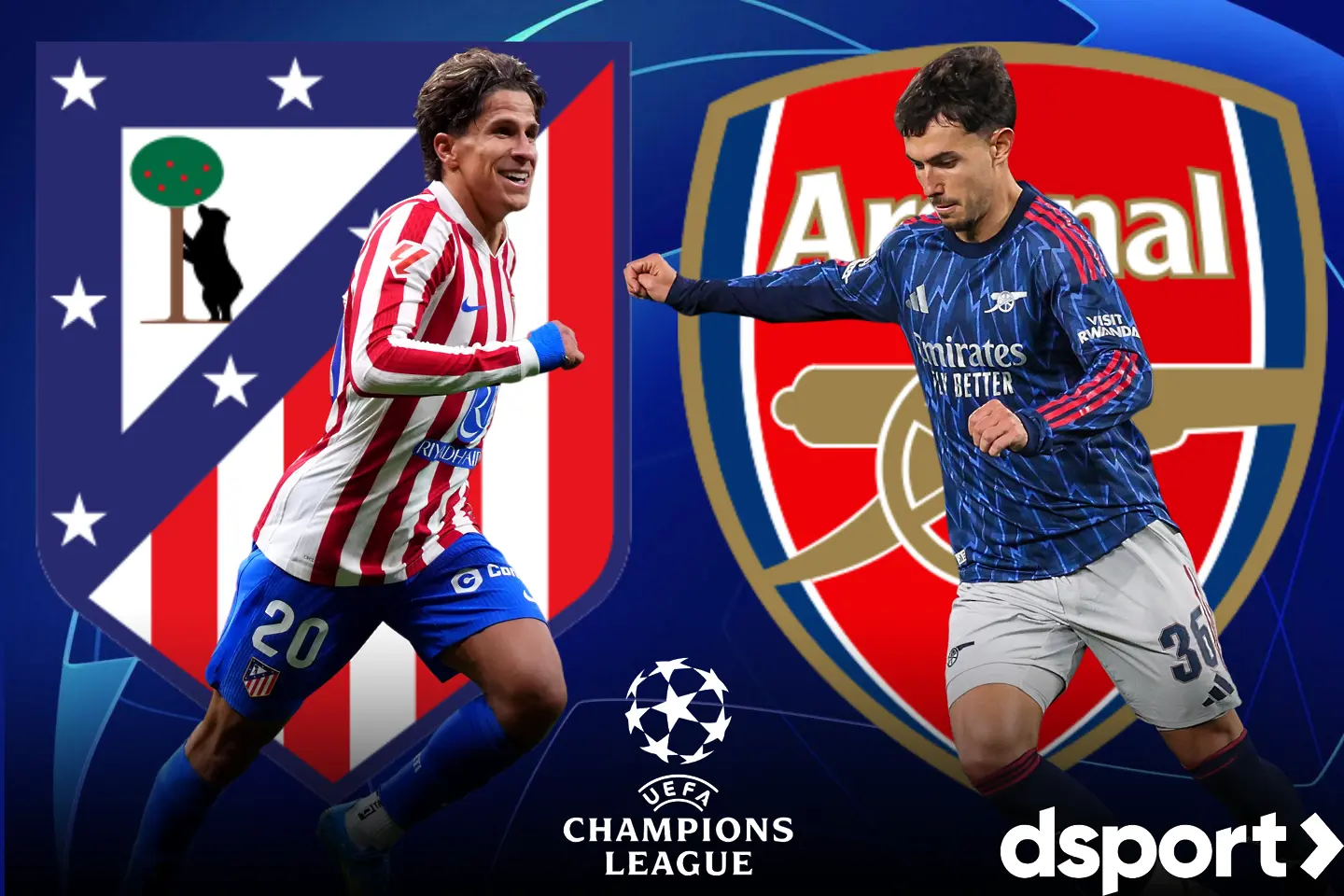 На живо: Атлетико Мадрид - Арсенал (Състави)