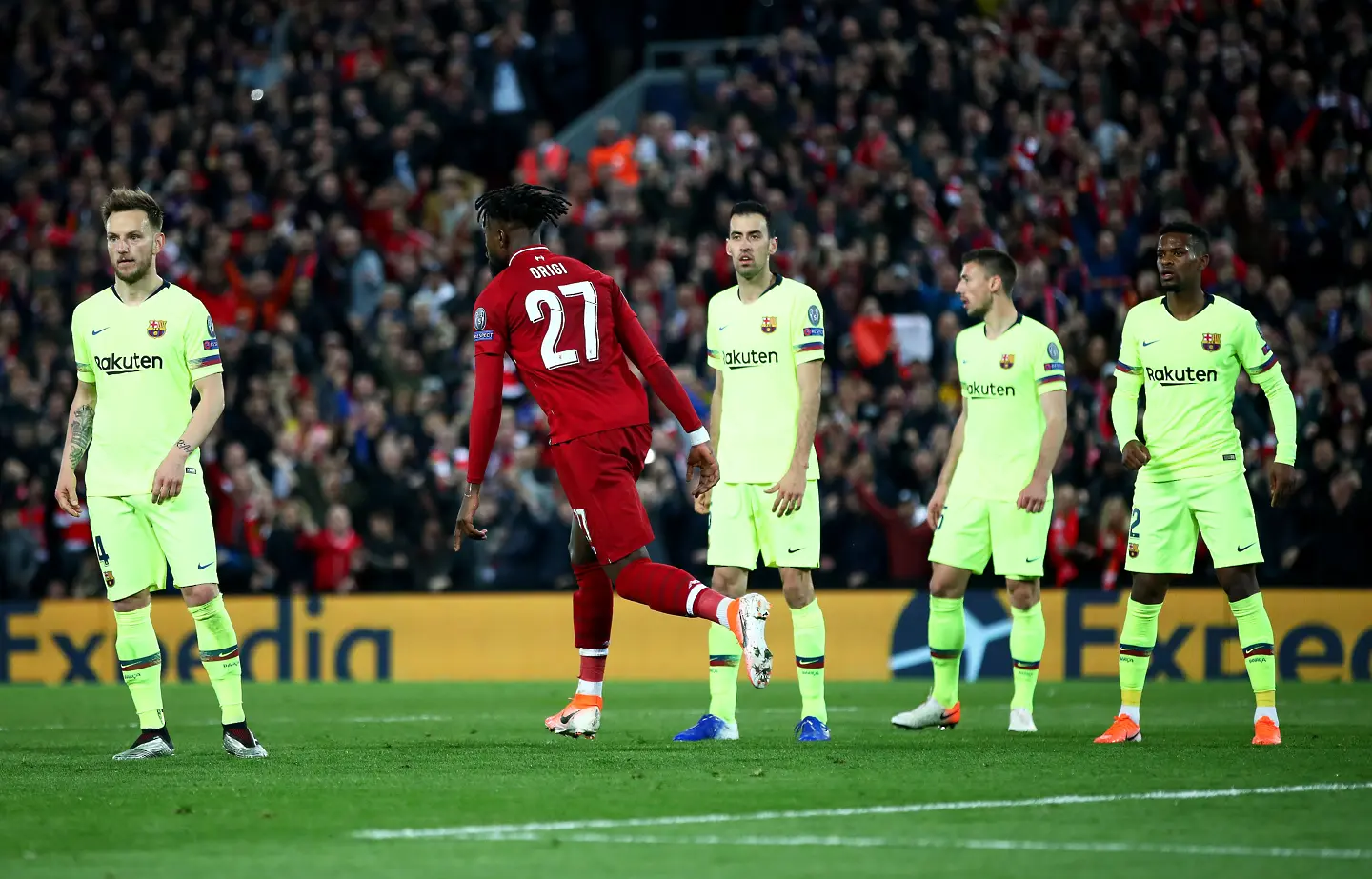 Дивок Ориги срещу Барселона през 2019 / Getty Images
