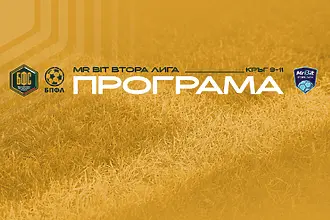 Обявиха програмата за 3 кръга в Mr Bit Втора лига